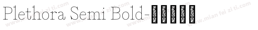 Plethora Semi Bold字体转换